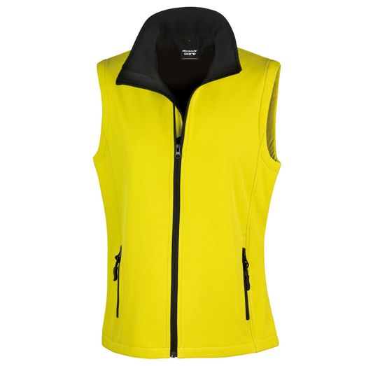 Result Core Ladies' Printable Softshell Bodywarmer Yellow/Black