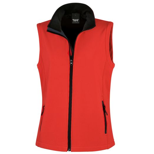 Result Core Ladies' Printable Softshell Bodywarmer Red/Black