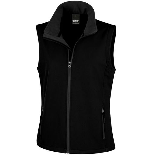 Result Core Ladies' Printable Softshell Bodywarmer Black/Black