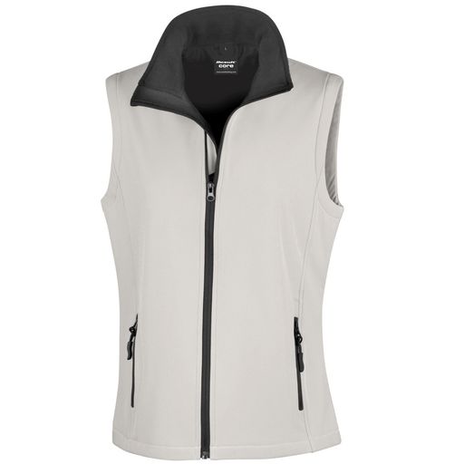 Result Core Ladies' Printable Softshell Bodywarmer White/Black
