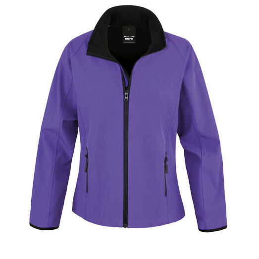 Result Core Ladies' Printable Softshell Jacket Purple/Black