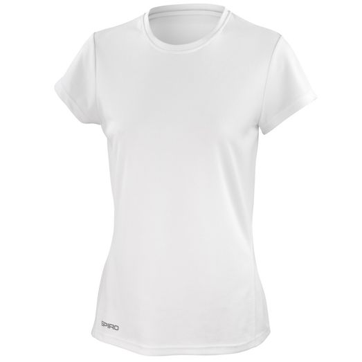 Spiro Ladies' Quick Dry Short Sleeve T-Shirt White