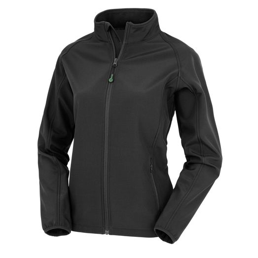 Result Genuine Recycled Ladies' Recycled 2-Layer Printable Softshell Black