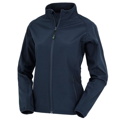 Result Genuine Recycled Ladies' Recycled 2-Layer Printable Softshell Navy Blue