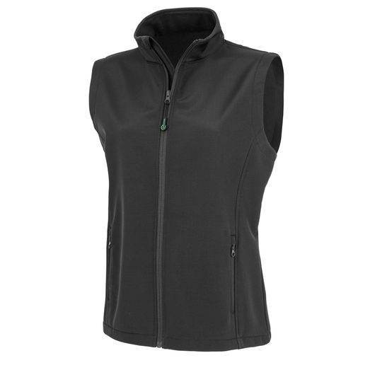Result Genuine Recycled Ladies' Recycled 2-Layer Printable Softshell Bodywarmer Black