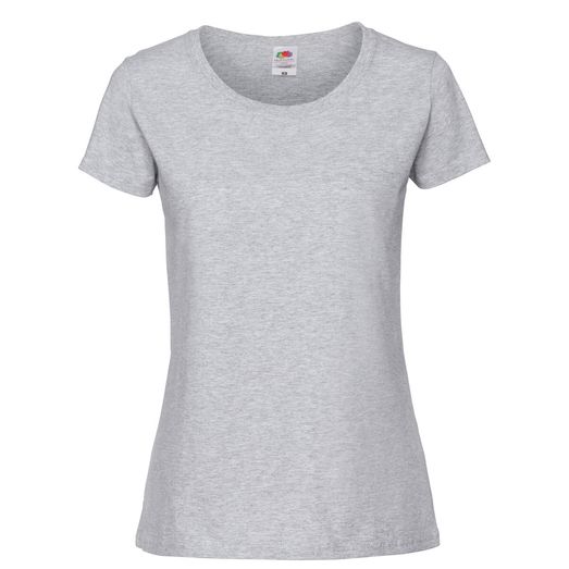 Fruit Of The Loom Ladies' Ring Spun Premium T-Shirt Heather Grey