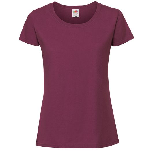 Fruit Of The Loom Ladies' Ring Spun Premium T-Shirt Burgundy