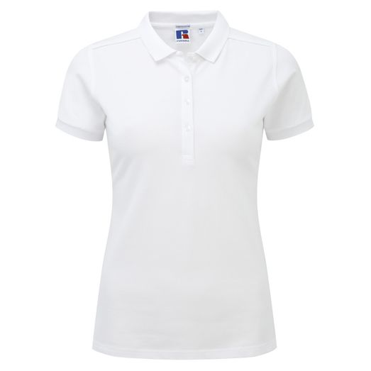 Russell Ladies' Stretch Polo White
