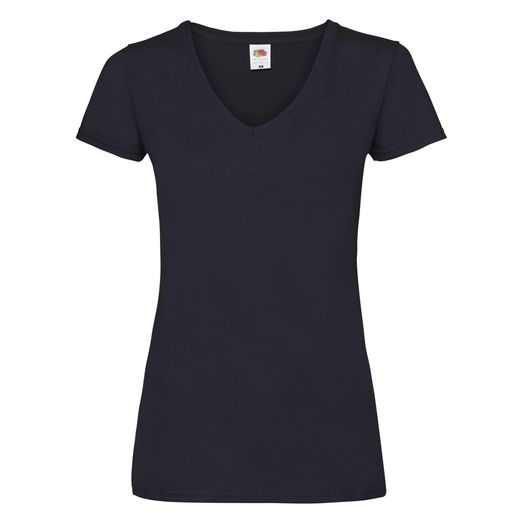 Fruit Of The Loom Ladies' Valueweight V-Neck T-Shirt Deep Navy