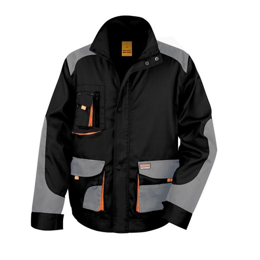 WORK-GUARD by Result Lite Jacket Black/Grey/Orange