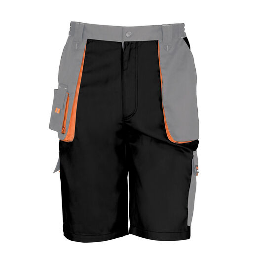 WORK-GUARD by Result Lite Shorts Black/Grey/Orange
