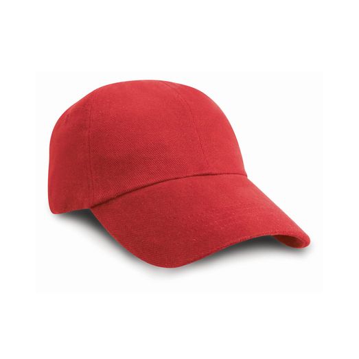 Result Headwear Low Profile Brushed Cotton Cap Red