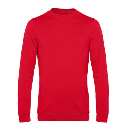 B&amp;C Men's #Set In Sweatshirt Red