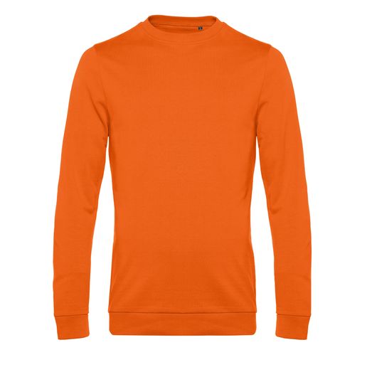 B&amp;C Men's #Set In Sweatshirt Pure Orange