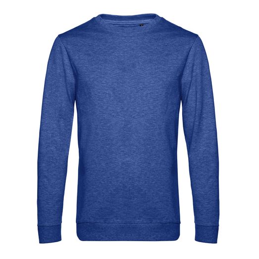 B&amp;C Men's #Set In Sweatshirt Heather Royal Blue