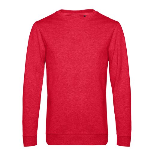 B&amp;C Men's #Set In Sweatshirt Heather Red