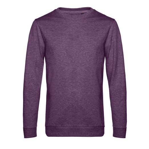 B&amp;C Men's #Set In Sweatshirt Heather Purple