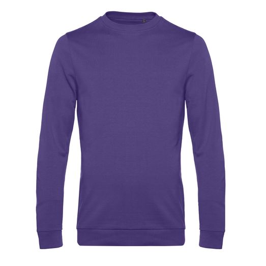 B&amp;C Men's #Set In Sweatshirt Radiant Purple