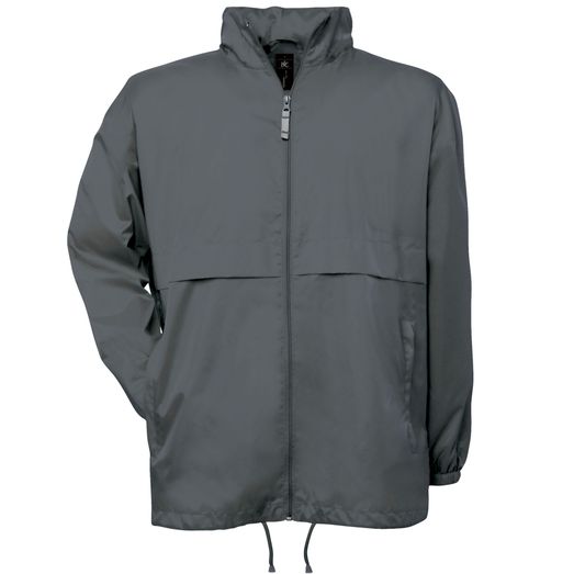 B&amp;C Men's Air Windbreaker Jacket Dark Grey