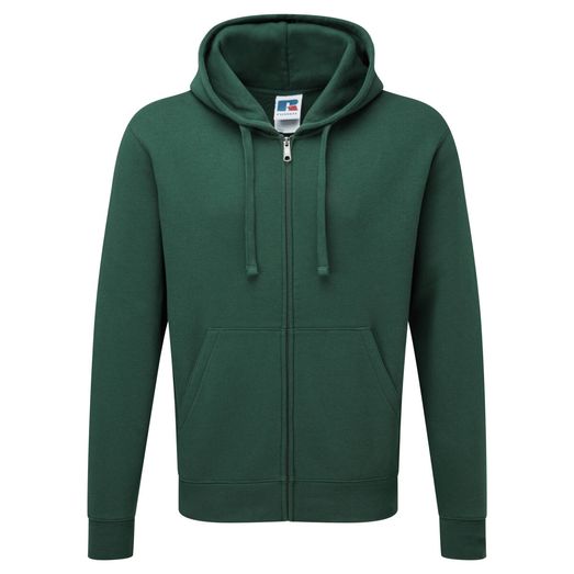 Russell Men's Authentic Zipped Hood Bottle Green