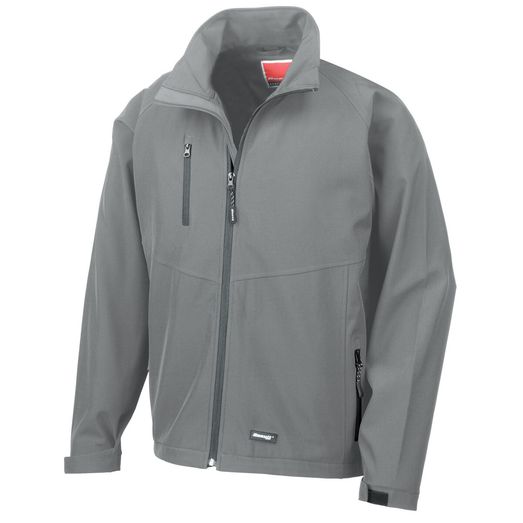 Result Men's Base Layer Softshell Jacket Silver Grey