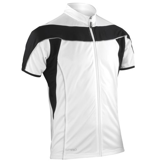 Spiro Men's Bikewear Full Zip Performance Top White/Black