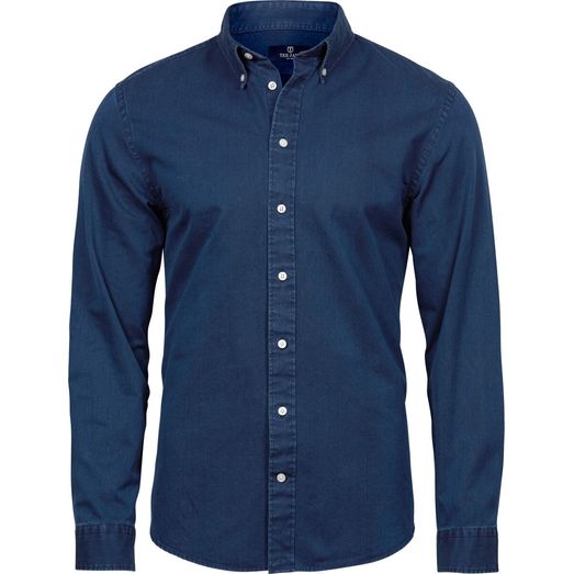 Tee Jays Men's Casual Twill Shirt Indigo