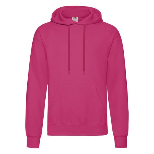 Fruit Of The Loom Men's Classic Hooded Sweat Fuchsia