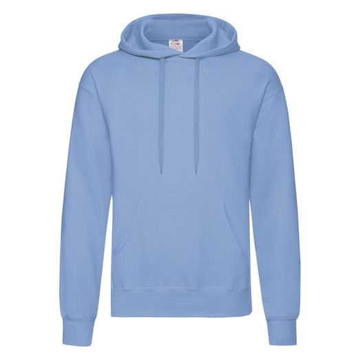 Fruit Of The Loom Men's Classic Hooded Sweat Sky Blue