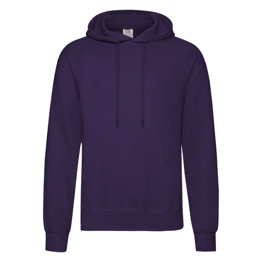 Fruit Of The Loom Men's Classic Hooded Sweat Purple