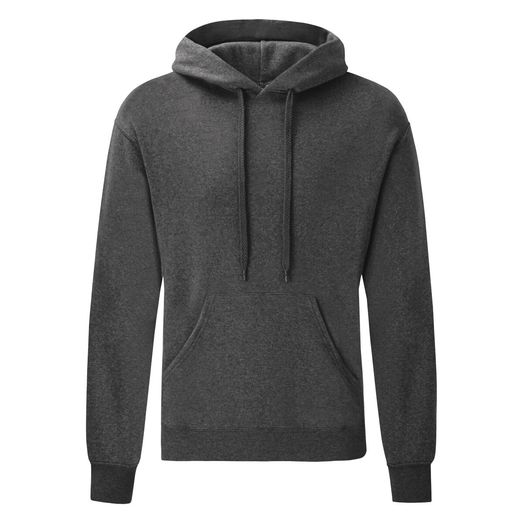 Fruit Of The Loom Men's Classic Hooded Sweat Dark Heather