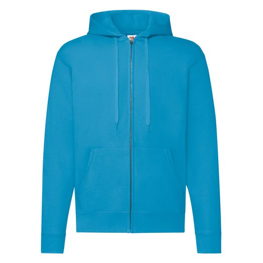 Fruit Of The Loom Men's Classic Hooded Sweat Jacket Azure Blue