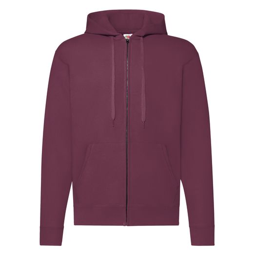 Fruit Of The Loom Men's Classic Hooded Sweat Jacket Burgundy