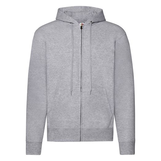 Fruit Of The Loom Men's Classic Hooded Sweat Jacket Heather Grey