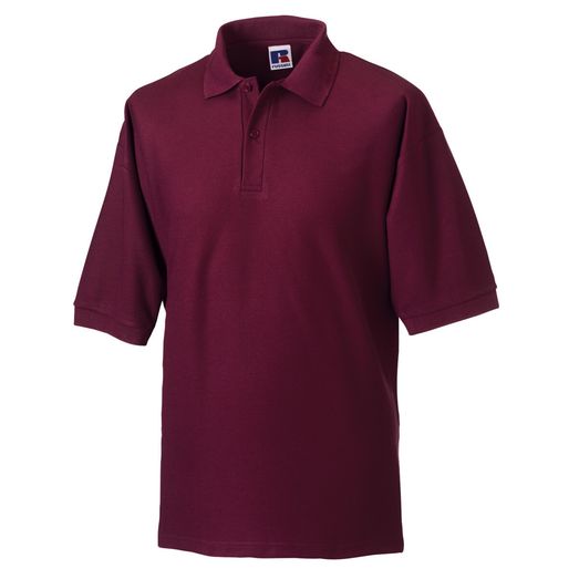 Russell Men's Classic Polycotton Polo Burgundy