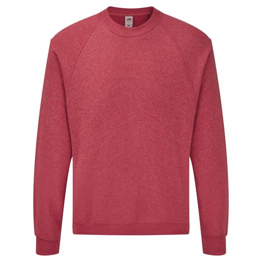 Fruit Of The Loom Men's Classic Raglan Sweat Vintage Heather Red
