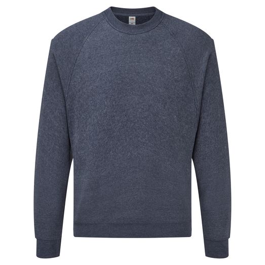 Fruit Of The Loom Men's Classic Raglan Sweat Vintage Heather Navy