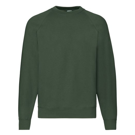 Fruit Of The Loom Men's Classic Raglan Sweat Bottle Green