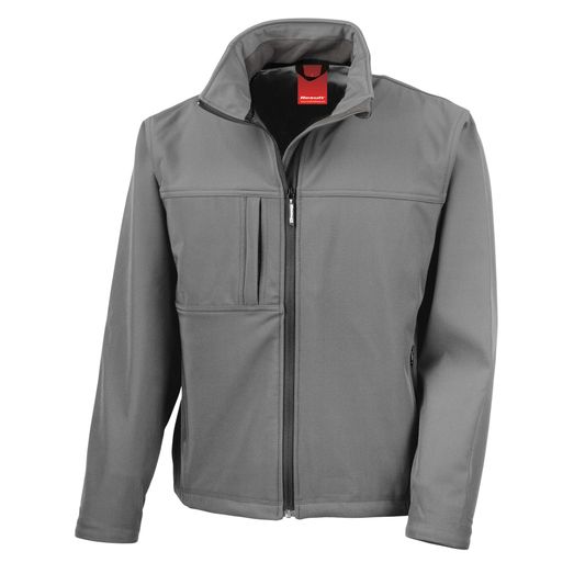 Result Men's Classic Softshell Jacket Workguard Grey