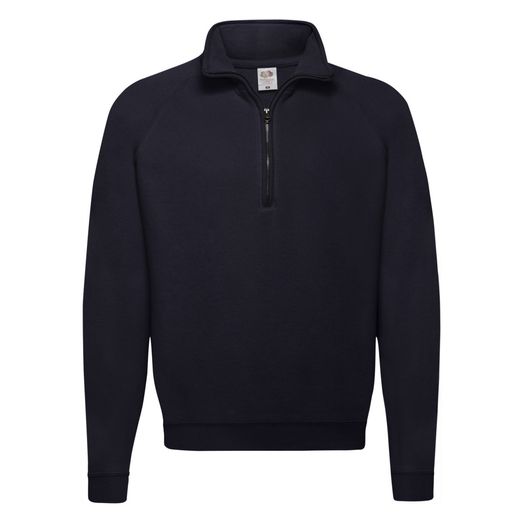 Fruit Of The Loom Men's Classic Zip Neck Sweat Deep Navy