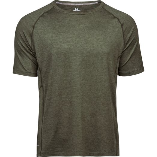 Tee Jays Men's CoolDry Tee Olive Green Melange
