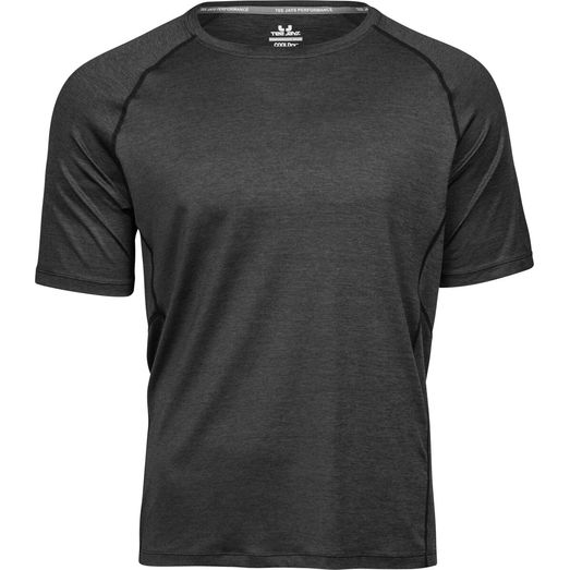 Tee Jays Men's CoolDry Tee Black Melange