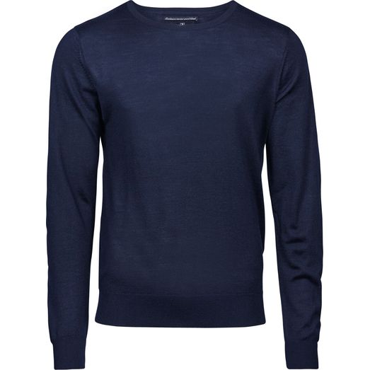 Tee Jays Men's Crew Neck Knitted Sweater Navy Blue