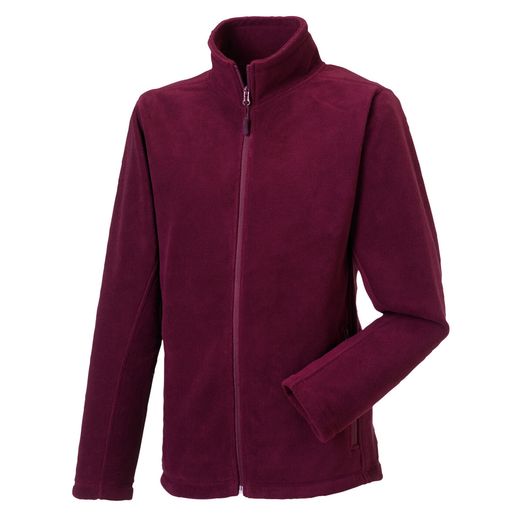 Russell Men's Full Zip Outdoor Fleece Burgundy
