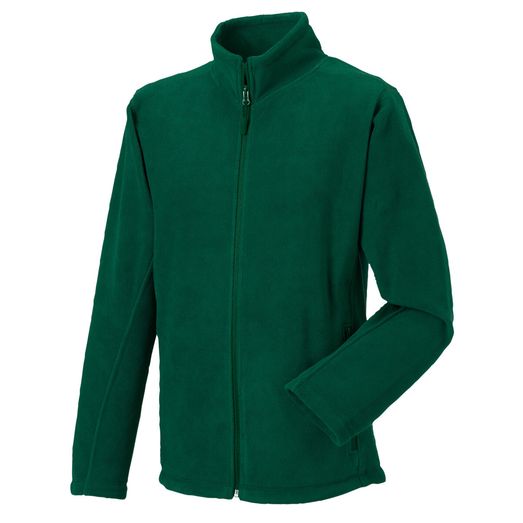 Russell Men's Full Zip Outdoor Fleece Bottle Green