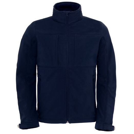 B&amp;C Men's Hooded Softshell Navy Blue