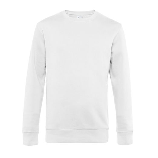 B&amp;C Men's King Crew Neck Sweat White
