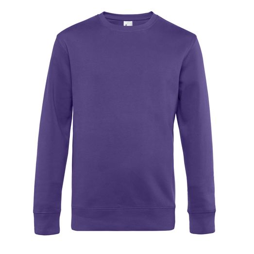 B&amp;C Men's King Crew Neck Sweat Radiant Purple