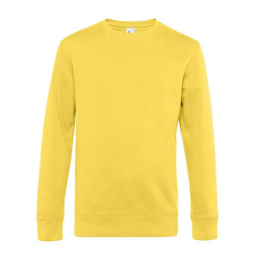 B&amp;C Men's King Crew Neck Sweat Yellow Fizz