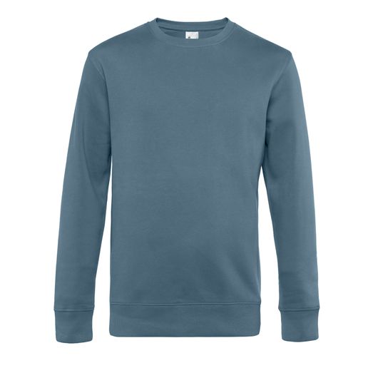 B&amp;C Men's King Crew Neck Sweat Nordic Blue